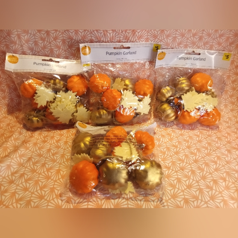 Pumpkin Garland 4 Packages New